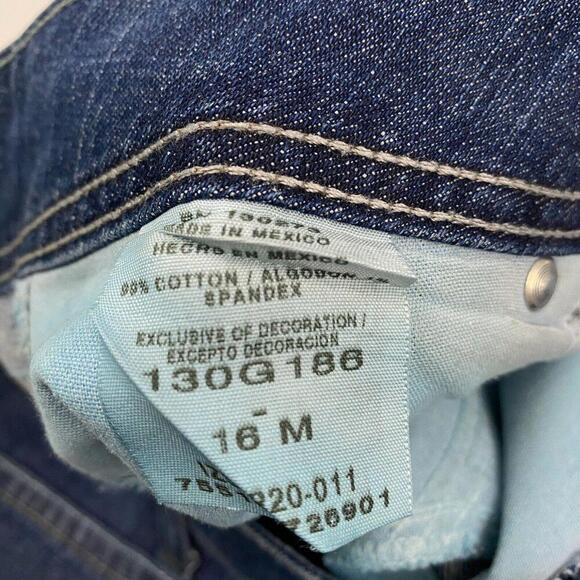 Riders by Lee Relaxed Straight Leg Women's size 16 Dark Wash Blue Denim Jeans - Picture 3 of 4